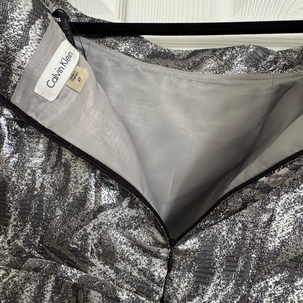 Calvin Klein Strapless Silver Dress - Picture 3 of 3